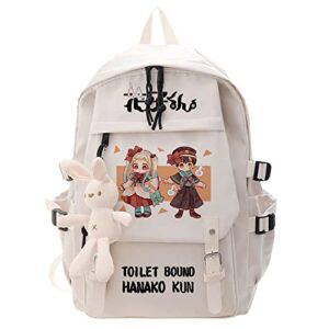 cosabz anime toilet bound jibaku shounen hanako kun backpack schoolbag cosplay mochila kawaii backpack with pendant girls (9)