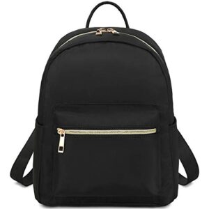 women girls mini backpack teens cute small backpack purse casual travel school bag (black)