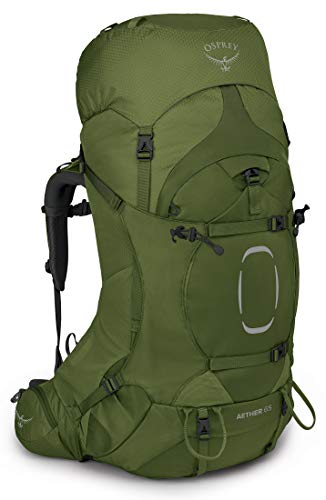 Osprey Aether 65 Men's Backpacking Backpack , Garlic Mustard Green, Large/X-Large