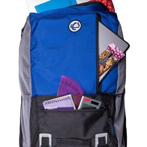 Case-It The Classic Laptop Backpack, Fits 13 Inch and Some 15 Inch Laptops, Blue (BKP-303-BLU)