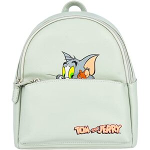 danielle nicole dani tom and jerry mini backpack, small bookbag, pale green, 9 inch