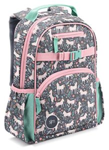 simple modern toddler mini backpack for kids boys girls | preschool small backpack | fletcher collection | toddler – mini (14″ tall) | unicorn fields