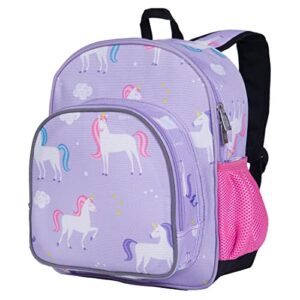 wildkin 12-inch kids backpack for boys & girls, perfect for daycare and preschool, toddler bags features padded back & adjustable strap, ideal for school & travel backpacks (unicorn)