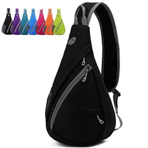 peicees sling bag chest shoulder bag crossbody waterproof lightweight nylon hiking backpack cycling travel daypack for men & women