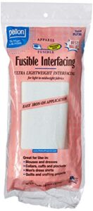 pellon, white, plf36 ultra lightweight fusible interfacing, 15″ x 3 yards, package