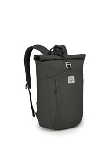 osprey arcane roll top laptop backpack, stonewash black