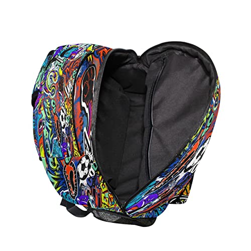 xigua Backpack for Boys & Girls, Street Style Graffiti Backpack for School & Travel Backpacks#-213