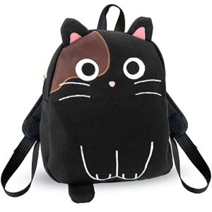 mewcho black cat backpack for girls mini tiny small bag purse wallet kawaii y2k backpack with cat ears for women kids toddler girls aged 3 +