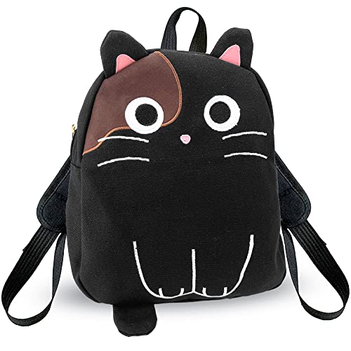 Mewcho Black Cat Backpack for Girls Mini Tiny small Bag Purse Wallet Kawaii Y2k Backpack with Cat Ears for Women Kids Toddler Girls Aged 3 +