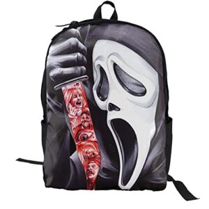ankang halloween horror movie characters backpack school backpack college daypack book bag computer bag laptop travel bag, one size