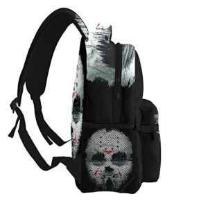 Friday Night Terror Jason Laptop Bookpackage Durable Waterproof Bookbag Travel Bag Adjustable Backpack, business / travel / School One Size