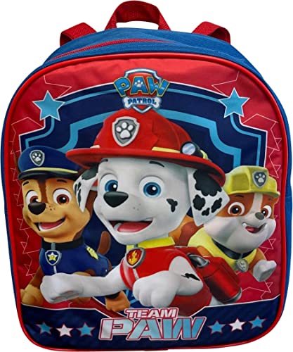 Ruz Paw Patrol Toddle Boy 12 Inch Mini Backpack (Blue-Red)