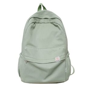 sage green backpack for school, large-capacity casual rucksack kawaii backpack for teen girls (green)