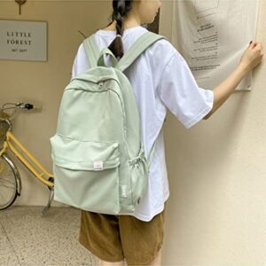 Sage Green Backpack for School, Large-capacity Casual Rucksack Kawaii Backpack for Teen Girls (Green)