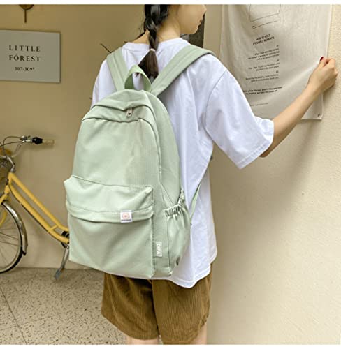 Sage Green Backpack for School, Large-capacity Casual Rucksack Kawaii Backpack for Teen Girls (Green)