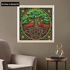 Diymood DIY 5D Diamond Painting Tree Life, Diamond Painting Kits for Adults, Round Full Drill Paint with Diamond Arts Canvas Crafts Cross Stitch Crystal Embroidery for Home Wall Decor Gift 12x12inch