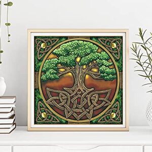 Diymood DIY 5D Diamond Painting Tree Life, Diamond Painting Kits for Adults, Round Full Drill Paint with Diamond Arts Canvas Crafts Cross Stitch Crystal Embroidery for Home Wall Decor Gift 12x12inch