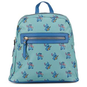 disney lilo and stitch backpack – girls, boys, teens, adults – officially licensed stitch 10 inch allover faux leather mini backpack