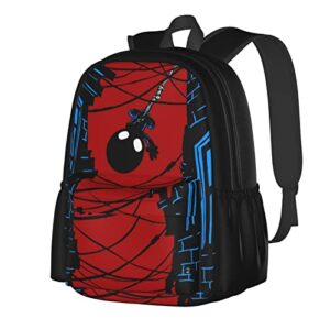 ZOSENY Cartoon Backpack Casual Travel Backpack for Women and Men 17 Inch Laptop Backpack Waterproof School Backpack Bookbag Red/Black