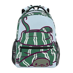 cute animal snake school backpack for teen girls boys lightweight student backpack travel bookbag laptop casual daypack