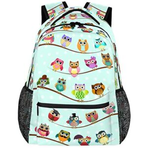 owl kids backpack for boys girls, cute animal lightweight school backpack bookbags elementary toddler school bags 14 inch laptop backpacks casual daypack