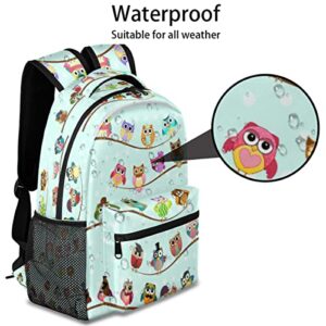 Owl Kids Backpack for Boys Girls, Cute Animal Lightweight School Backpack Bookbags Elementary Toddler School Bags 14 inch Laptop Backpacks Casual Daypack