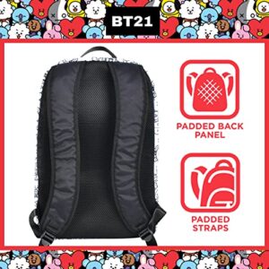 Concept One BT21 LINE FRIENDS 12 Inch Sleeve Laptop Backpack, Padded Computer School Bag, Multi, One Size