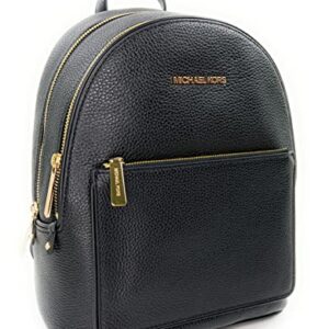 Michael Kors 35T1G4AB2L Black With Gold Hardware Adina Medium Pebbled Leather Backpack