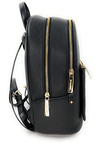 Michael Kors 35T1G4AB2L Black With Gold Hardware Adina Medium Pebbled Leather Backpack