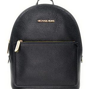 Michael Kors 35T1G4AB2L Black With Gold Hardware Adina Medium Pebbled Leather Backpack