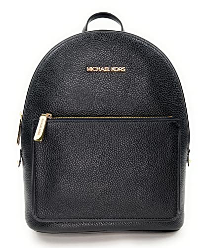 Michael Kors 35T1G4AB2L Black With Gold Hardware Adina Medium Pebbled Leather Backpack