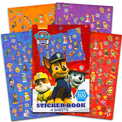 Nick Shop Paw Patrol School Backpack With Lunch Box For Kids, Boys ~ 5 Pc Bundle With 15'' Paw Patrol School Bag, Water Pouch , 300 Stickers, And More | Paw Patrol School Supplies