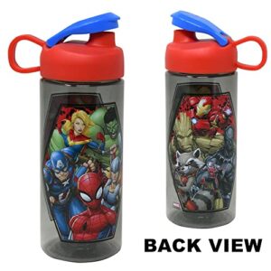 Avengers Backpack with Lunch Box Set - Avengers Backpack for Boys 4-6, Avengers Lunch Box, Water Bottle, Stickers, More | Marvel Avengers Backpack for Boys