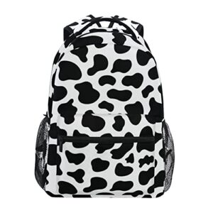 lamisty girls school bags kids backpack for boys girls elementary preschool school bag toddler book bags water resistant casual daypack for travel with bottle side pockets( black cow backpack)