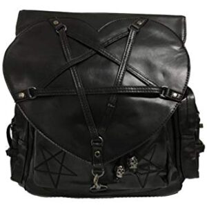 Lost Queen Jamie Heart Woven Pentagram Gothic Backpack Bag