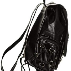 Lost Queen Jamie Heart Woven Pentagram Gothic Backpack Bag