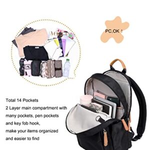 PAOIXEEL 14 Pockets Fashion Backpack, Anti-theft Water Resistance Lightweight Diaper Bag Backpack for Casual Daypack Outdoor