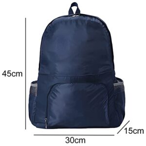 Anopo Unisex Men Women Folding Backpack 20L Lightweight Rucksack Water Resistant Small Packable Daypack for Outdoor Sports Travel Hiking Camping Blue