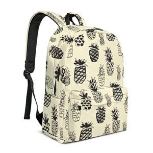 Pineapple Backpack Lightweight Backpacks Durable Laptop Backpack Shoulders Bag Hiking Travel Bag Casual Daypack