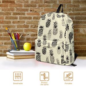 Pineapple Backpack Lightweight Backpacks Durable Laptop Backpack Shoulders Bag Hiking Travel Bag Casual Daypack