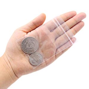 Small Clear Plastic Zip Lock Jewelry Bags 2 Mil 300pcs, 2 x 3 inch Resealable Ziplock Storage Baggies for Travel Earring Beads Daily Pills