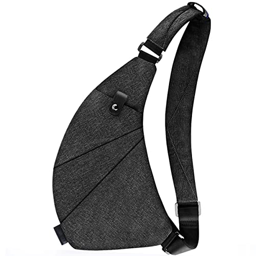 Qidelong Sling Bag- Anti-Theft Chest Shoulder Backpack Crossbody Bag, Lightweight Personal Pocket Bag for Men Women (Dark Grey)