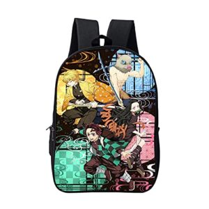 anime backpack, nezuko tanjiro casual backpack for boys and girls, 3d printed laptop bag no.2-one size