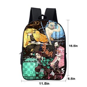 Anime Backpack, Nezuko Tanjiro Casual Backpack for Boys and Girls, 3D Printed Laptop Bag NO.2-One Size