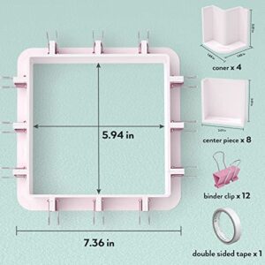 Nicpro Adjustable Molds Housing for Silicone Mold Making, Reusable Plastic Housing Frame Mold Making Silicone Rubber, for DIY Resin Molds, Soap Molds, Candle Molds with Binder Clips, Double-Sided Tape
