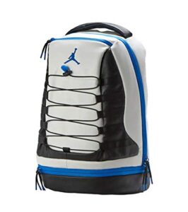 nike air jordan retro 10 backpack (one size, white/blue)