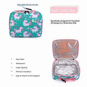 NICE CHOICE Preschool Backpack Kindergarten Elementary School Toddler Backpacks With Lunch Bag Pencil Case Set for Boys and Girls (Cute Unicorn) One Size