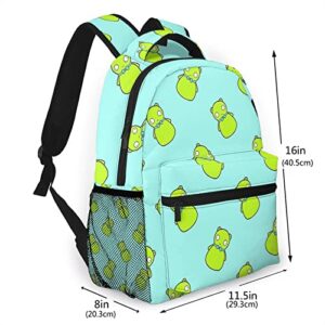 Bobs Kuchi Kopi Burgers Laptop Backpack Student Schoobag Bookbag Outdoor Casual Rucksack Daypack