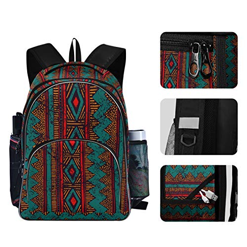 ALAZA Ethnic Aztec Tribal Geometric Backpack Daypack Laptop Work Travel College Bag for Men Women Fits 15.6 Inch Laptop