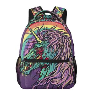 zombie unicorn retro astronaut backpack bookbag daypack